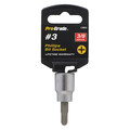 Pro-Grade Tools Socket, 3/8"Dr., #3 Phillips Bit 13863