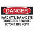 Brady Sign, Danger, 7X10", Red/Bk /Wht, Eng, 25214 25214