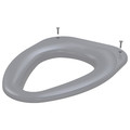Bestcare Toilet Seat, Without Cover, Plastic, Elongated, Gray WH-LRSC-Gray