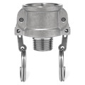Usa Industrials Cam and Groove Fitting, 304SS, B, 3" Coupler x 3" Male NPT BULK-CGF-283