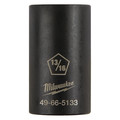 Milwaukee Tool SHOCKWAVE(TM) Lineman's Penta Socket, 1/2 in Drive Size, Pin Detent Hole, Black Oxide 49-66-5133