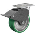 Albion 4" X 2" Non-Marking Polyurethane Swivel Caster, Total Lock Brake, Loads Up To 700 lb 16PD04201ST