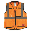 Milwaukee Tool Class 2 High Visibility Orange Performance Safety Vest - S/M (CSA) 48-73-5091