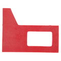 Tennant Rear Squeegee End Gasket, 3 3/8 in L, Red 83874