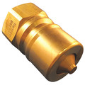 Hansen Hydraulic Quick Connect Hose Coupling, Brass Body, Push-to-Connect Lock, 3/8"-18 Thread Size B3K21