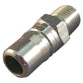 Hansen Hydraulic Quick Connect Hose Coupling, Steel Body, Push-to-Connect Lock, 1/4"-18 Thread Size 3L15