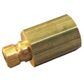 Hansen Hydraulic Quick Connect Hose Coupling, Brass Body, Push-to-Connect Lock, 1/2"-14 Thread Size FTP354F