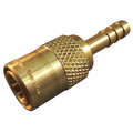 Hansen Hydraulic Quick Connect Hose Coupling, Brass Body, Push-to-Connect Lock, 1/4"-18 Thread Size FTS204