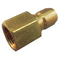 Hansen Hydraulic Quick Connect Hose Coupling, Brass Body, Push-to-Connect Lock, 1/2"-14 Thread Size B4T26