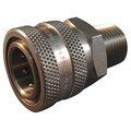 Hansen Hydraulic Quick Connect Hose Coupling, 303 Stainless Steel Body, Push-to-Connect Lock, ST Series LL1S10