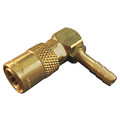 Hansen Hydraulic Quick Connect Hose Coupling, Brass Body, Push-to-Connect Lock, 3/8"-18 Thread Size FTS318