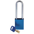 Brady Lockout Padlock, Blue, 1-13/16" H Body ALU-BLU-76ST-KD