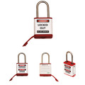 Zing Lockout Padlock, 1-1/2" Shackle Height 800KD-RED