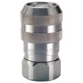 Parker Hydraulic Quick Connect Hose Coupling, 316 Stainless Steel Body, Push-to-Connect Lock, FS Series FS-501-8FP-E5