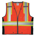 Mcr Safety High Visibility Vest, 4XL Size, Unisex SURVCS2OX4