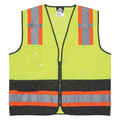 Mcr Safety High Visibility Vest, XL Size, Unisex WCCL2MLSZXL
