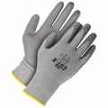 Bdg Grey 18G Cut Resistant Seamless Knit HPPE Grey PU Palm, Size S (7) 99-1-9770-7