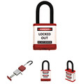 Zing Lockout Padlock, 1-1/2" Shackle Height 700KA-RED