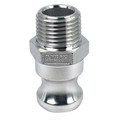 Zoro Select Cam and Groove Adapter, 1/2", 316 SS, Fitting Type: MNPT PLE115