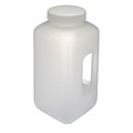 Globe Scientific Bottle, Wide Mouth with Handle, Square, PP, 4L 7164000