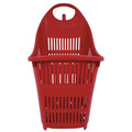 Shopping Basket Rolling Hand Basket, PP, Red, 35 1/4 in 114915ROJ1