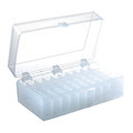 Heathrow Scientific Hinged Tube Storage Box, Ntrl, 50-Well, PK5 HS120032