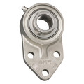 Ntn 3 Bolt Flange Brg, Radial Ball, 3/4in Bore SUCFB204-12