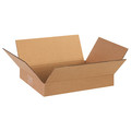 Zoro Select Flat Corrugated Boxes, 13" x 10" x 2", Kraft, 25/Bundle 55VG91