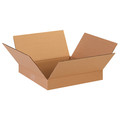 Zoro Select Flat Corrugated Boxes, 13" x 13" x 2", Kraft, 25/Bundle 55VG93