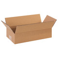 Zoro Select Long Corrugated Boxes, 12" x 6" x 3", Kraft, 25/Bundle 55VG70