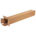 Zoro Select Tall Corrugated Boxes, 4" x 4" x 32", Kraft, 25/Bundle 55VG06