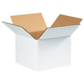 Zoro Select Corrugated Boxes, 6" x 6" x 4", White, 25/Bundle 55VG18