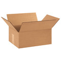 Zoro Select Flat Corrugated Boxes, 10" x 7" x 3", Kraft, 25/Bundle 55VG45