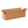 Zoro Select Long Corrugated Boxes, 12" x 3" x 3", Kraft, 25/Bundle 55VG66