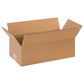 Zoro Select Long Corrugated Boxes, 12" x 5" x 4", Kraft, 25/Bundle 55VG67