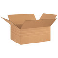 Zoro Select Multi-Depth Corrugated Boxes, 26" x 20" x 12", Kraft, 10/Bundle 55VH99