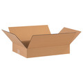 Zoro Select Flat Corrugated Boxes, 16" x 12" x 3", Kraft, 25/Bundle 55VH17