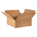 Zoro Select Multi-Depth Corrugated Boxes, 16" x 16" x 6", Kraft, 25/Bundle 55VH23