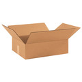 Zoro Select Flat Corrugated Boxes, 17" x 13" x 5", Kraft, 25/Bundle 11R402