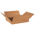 Zoro Select Flat Corrugated Boxes, 18" x 16" x 2", Kraft, 25/Bundle 55VH44