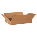 Zoro Select Flat Corrugated Boxes, 20" x 12" x 3", Kraft, 25/Bundle 55VH55