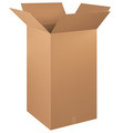 Zoro Select Tall Corrugated Boxes, 20" x 20" x 40", Kraft, 10/Bundle 55VH63