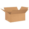 Zoro Select Corrugated Boxes, 26" x 20" x 12", Kraft, 15/Bundle 493U82