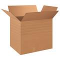 Zoro Select Multi-Depth Corrugated Boxes, 28" x 20" x 24", Kraft, 10/Bundle 55VJ16