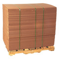 Zoro Select Double Wall Corrugated Sheets, 48" x 60", Kraft, 5/Bundle 55VK16
