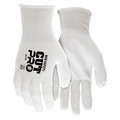 Mcr Safety Polyurethane Coated Gloves, Palm Coverage, White, M, PR 92773M