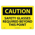 Nmc Caution Safety Glasses Required Beyond This Point Sign C351RB