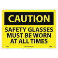 Nmc Caution Safety Glasses Must Be Worn At All Times Sign C598RB