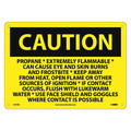 Nmc Caution Propane Extremely Flammable Sign, C587RB C587RB
