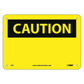 Nmc Caution Sign, 10" W, 7" H, English, Plastic, Yellow, Sign Shape: Rectangle C1R
